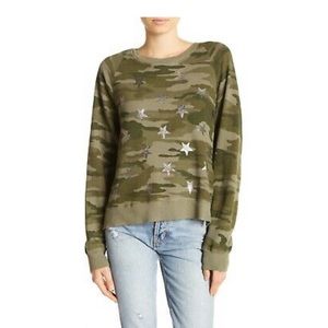 Current Elliot open back camo sweatshirt